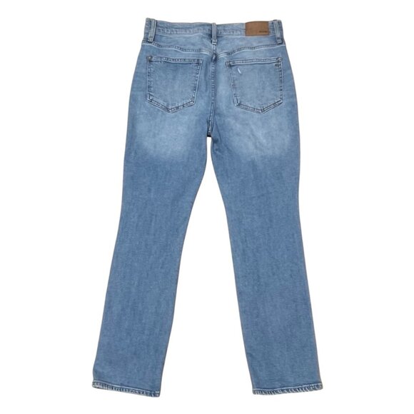 Madewell Women 27 the perfect vintage straight jeans Denman Wash Distressed - Picture 3 of 16
